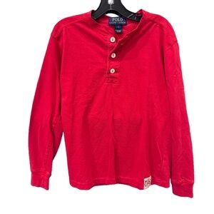 Polo Ralph Lauren Boys Long Sleeve 3 Button Shirt Bleecker NYC New York Size 7